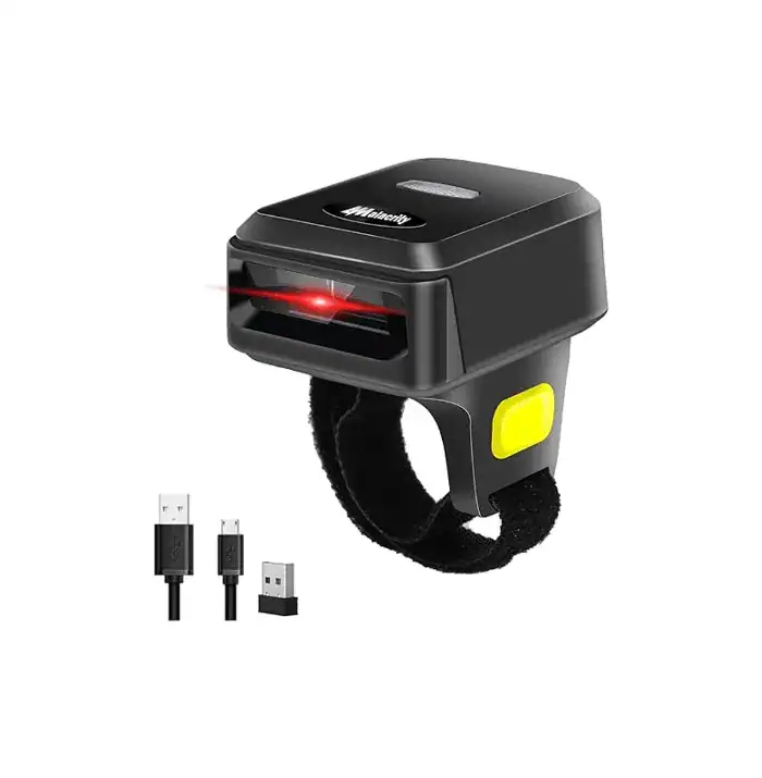 BR2DBTF Barcode Reader R2L Bluetooth 2D Finger Scanner  Wearable Wireless QR & Barcode Scanner POS