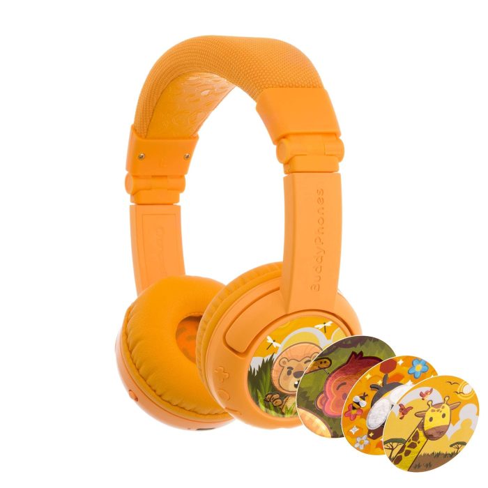 BuddyPhones Buddyphones PlayAnd Wireless Headphones Sun Yellow Wireless Earphones and headphone