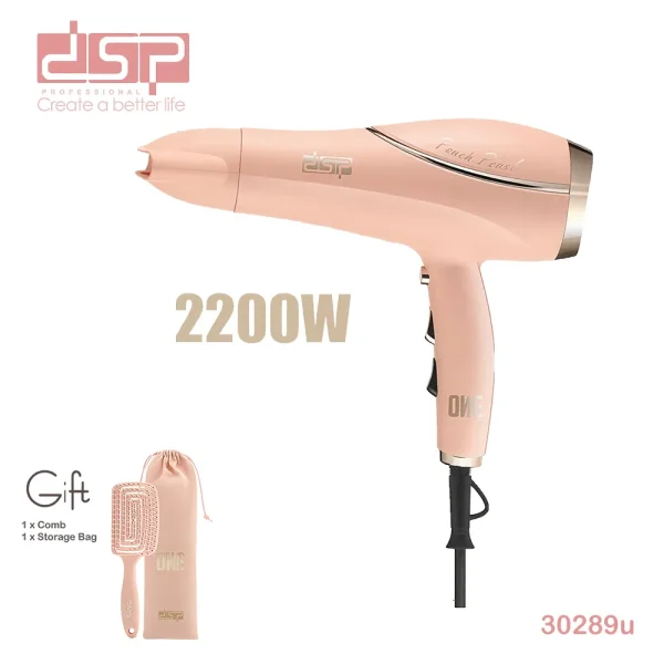 DSP DSP 30289U Hair Dryer 2200W Peach Pearl Series Hair Dryers