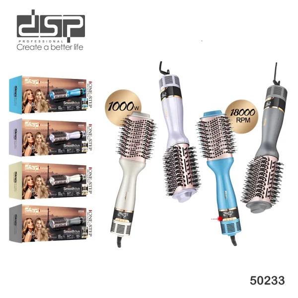 DSP DSP 50233 Hair Brush Dryer 1000W 18000RPM Hot Air Hair Dryers
