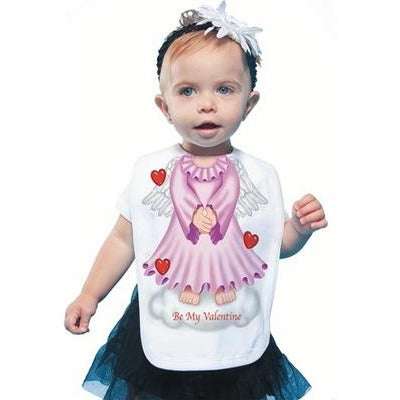 Just Add A Kid Just Add A Kid Bib Angel One Size 0 To 12 Months T-shirts Rompers & Bibs