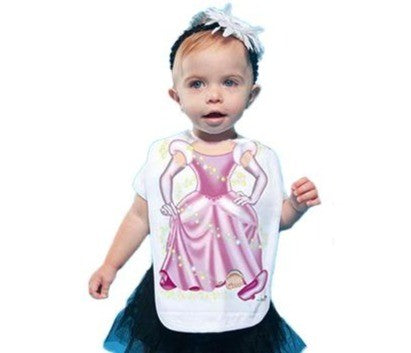 Just Add A Kid Just Add A Kid Bib Cinderella Pink Size 0 To 12 Months T-shirts Rompers & Bibs