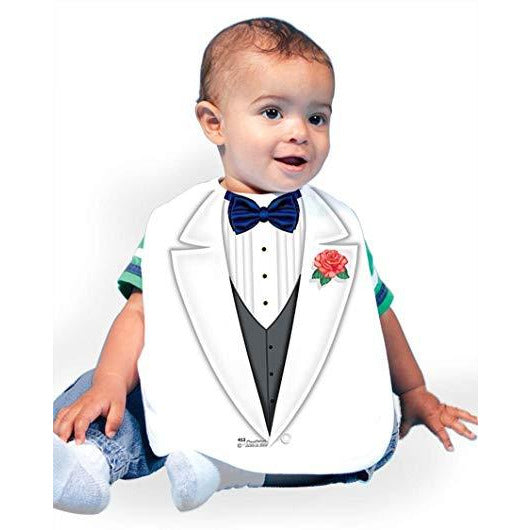 Just Add A Kid Just Add A Kid Bib Tuxedo Boy One Size 0 To 12 Months T-shirts Rompers & Bibs