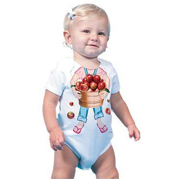 Just Add A Kid Just Add A Kid Romper One Piece Apple Girl Up To 12 Months T-shirts Rompers & Bibs
