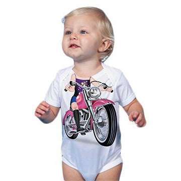 Just Add A Kid Just Add A Kid Romper One Piece Fat Girl Biker Up To 12 Months T-shirts Rompers & Bibs