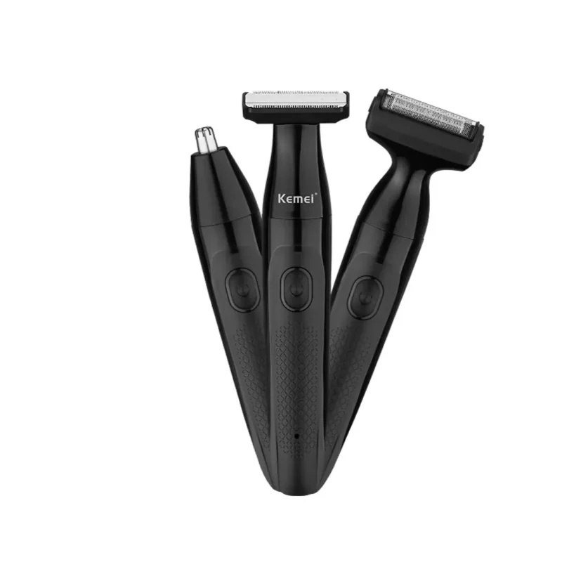 Kemei Kemei KM114 3 in 1 Men's Electric Shaver USB Rechargeable Waterproof Wet & Dry Grooming Kit Trimmers & Shavers