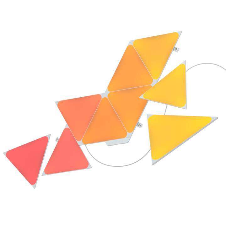 Nanoleaf Nanoleaf Shapes Triangles Starter Kit Smart Wifi Led Panel System W Music Visualizer 9 Pack White Gaming Light & Panels