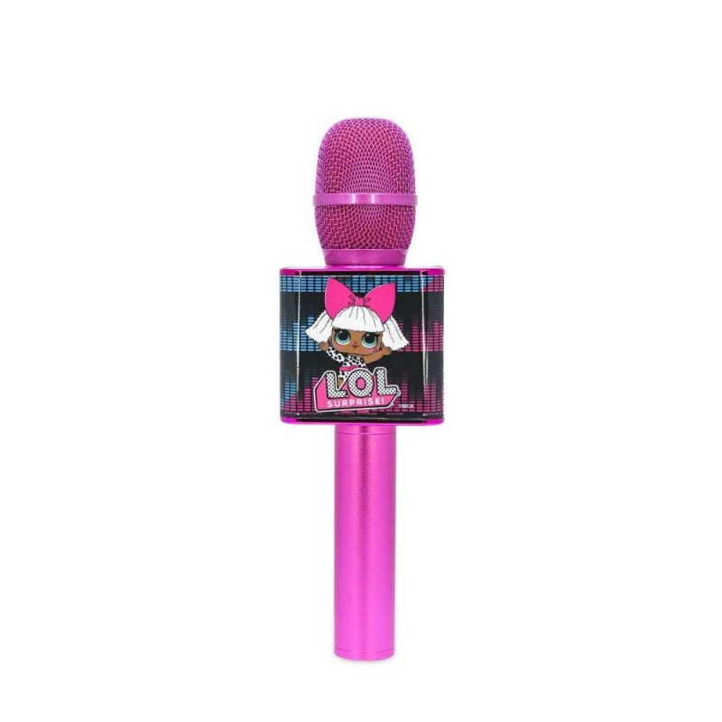 OTL Otl LOL Surprise My Diva Karaoke Microphone With Bluetooth Speaker Pink Wireless Earphones and headphone