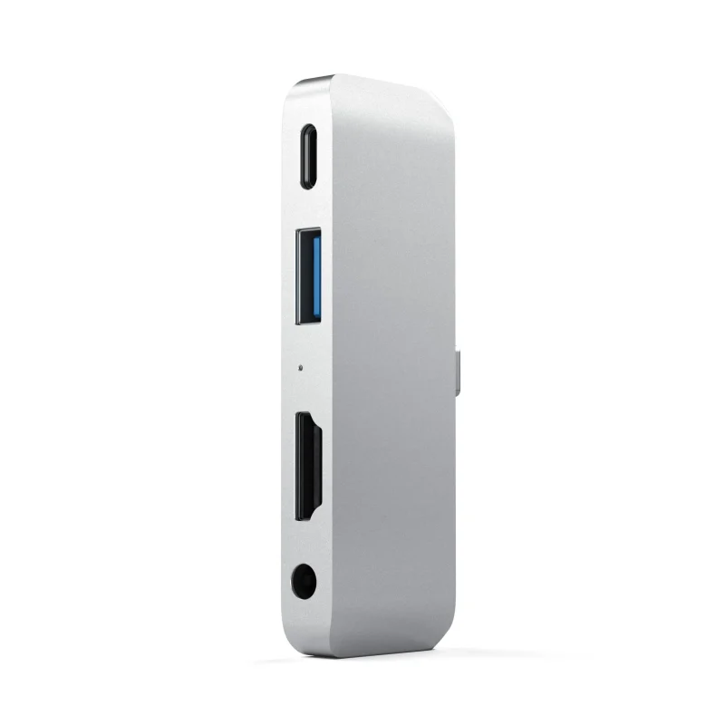 SATECHI Satechi Aluminum Type C Mobile Pro Hub For Ipad And Type C Smartphones Tablets Silver USB Hubs & Adapters
