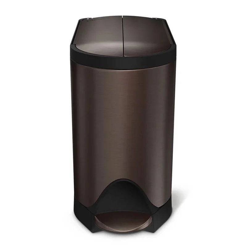 simplehuman SimpleHuman Butterfly Pedal Bin Dark Bronze 10L Trash Cans