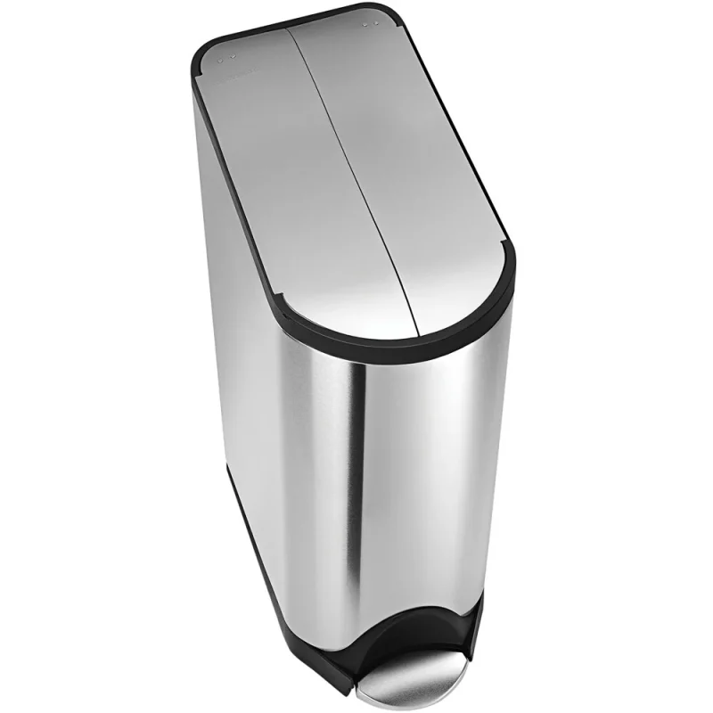 simplehuman SimpleHuman Butterfly Pedal Bin Fingerprint-Proof Brushed Steel 45L Trash Cans
