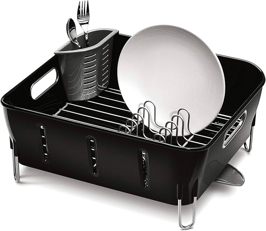 simplehuman SimpleHuman Compact Dishrack Black Plastic Dish Racks