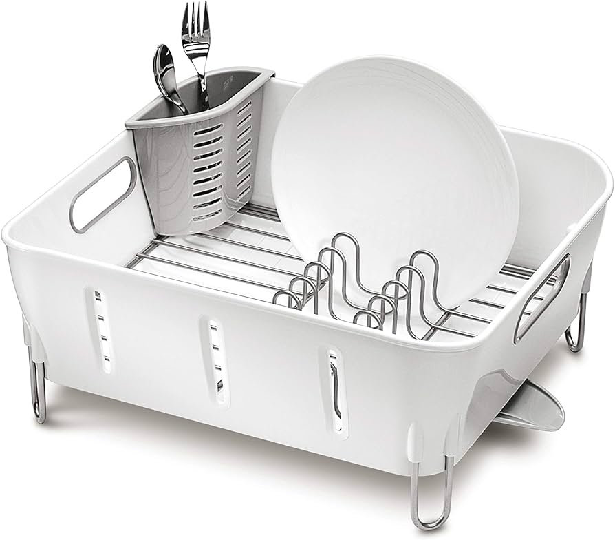 simplehuman SimpleHuman Compact Dishrack White Plastic Dish Racks