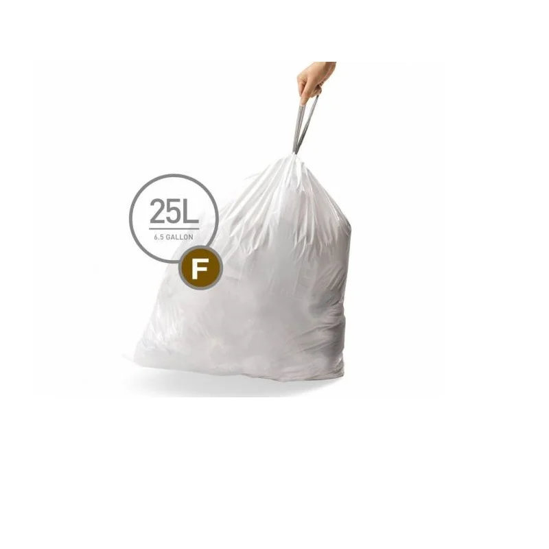 simplehuman SimpleHuman Liner Code F 25L Pack Of 20 Custom Fit Trash Liners