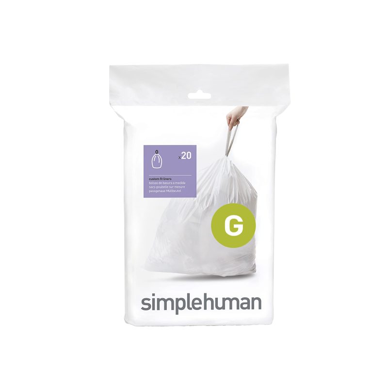 simplehuman SimpleHuman Liner Code G 30L Pack Of 20 Custom Fit Trash Liners