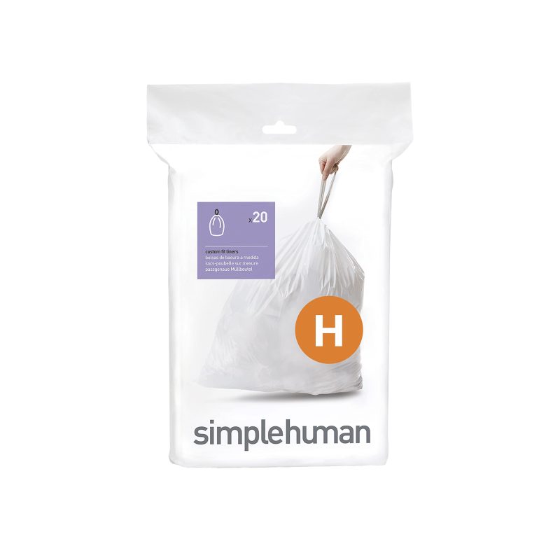 simplehuman SimpleHuman Liner Code H 30-35L Pack Of 20 Custom Fit Trash Liners