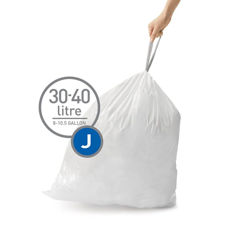 simplehuman SimpleHuman Liner Code J 30-40L Pack Of 20 Custom Fit Trash Liners