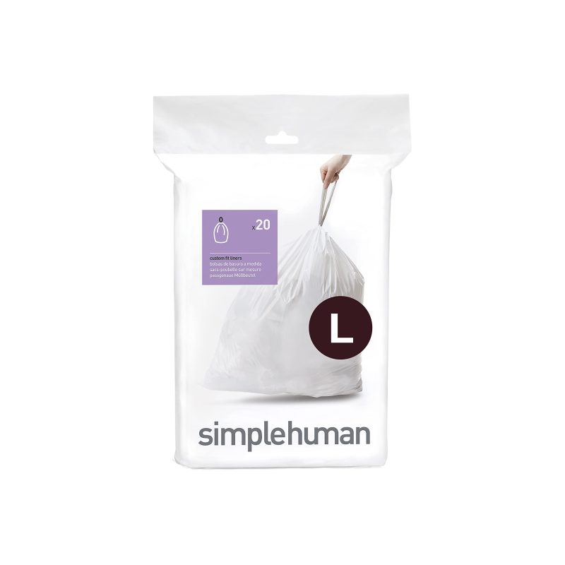 simplehuman SimpleHuman Liner Code L 18L Pack Of 20 Custom Fit Trash Liners