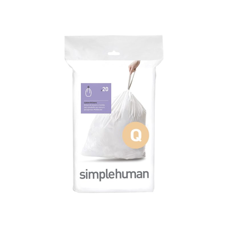 simplehuman SimpleHuman Liner Code Q 50L Pack Of 20 Custom Fit Trash Liners