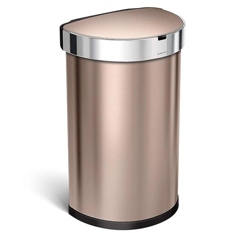simplehuman SimpleHuman Semi Round Sensor Bin Rose Gold 45L Trash Cans