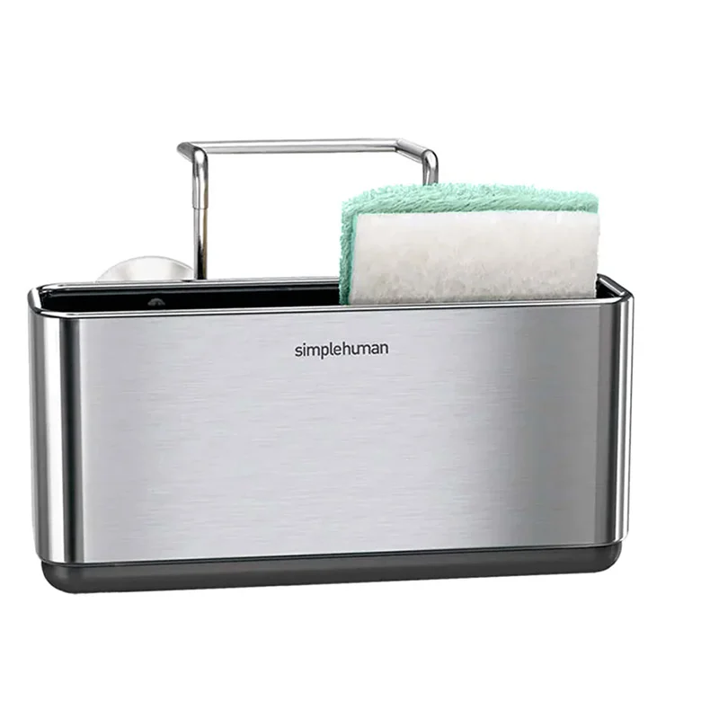 simplehuman SimpleHuman Slim Sink Caddy Brushed Steel Sink Organizers