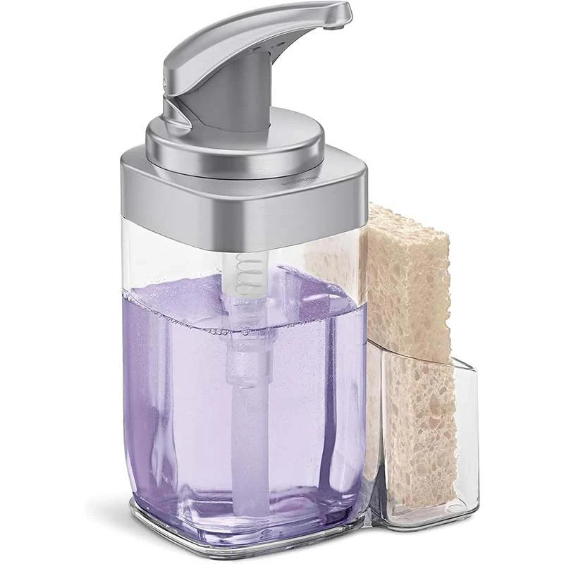 simplehuman SimpleHuman Square Push Pump With Caddy Brushed Nickel Soap Pumps & Dispensers