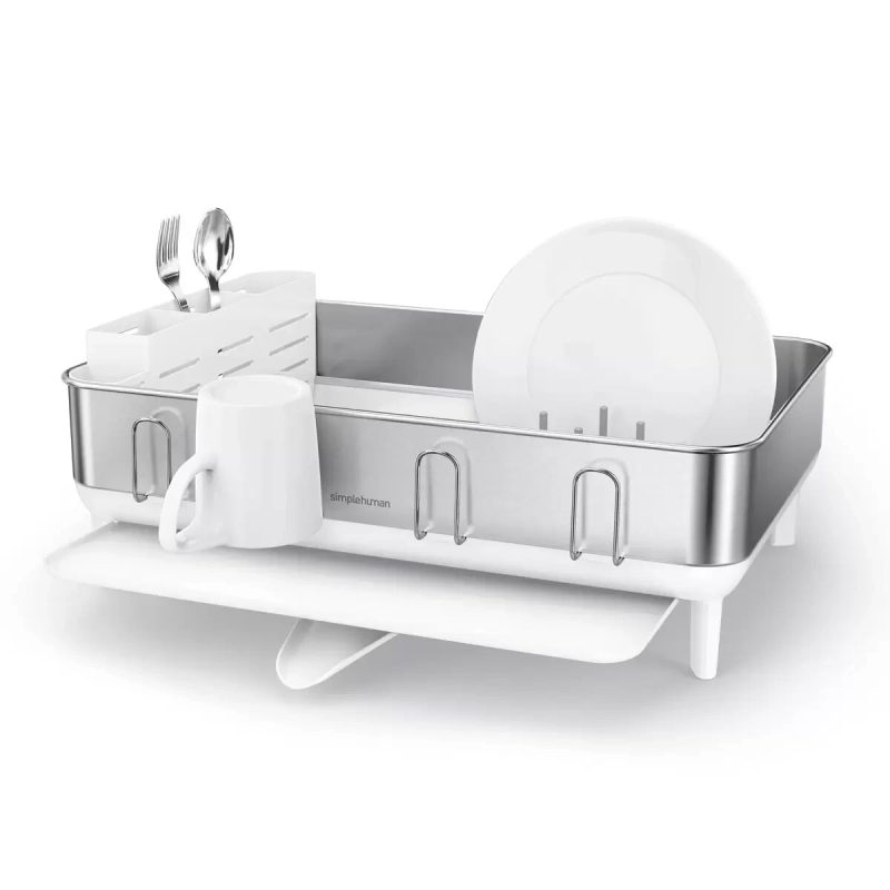 simplehuman SimpleHuman Steel Frame Dishrack White Dish Racks