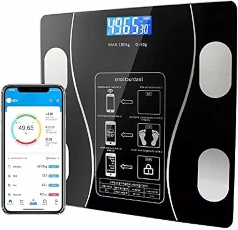 Shades Bluetooth Smart Bathroom Scales for Body Weight Personal Scales