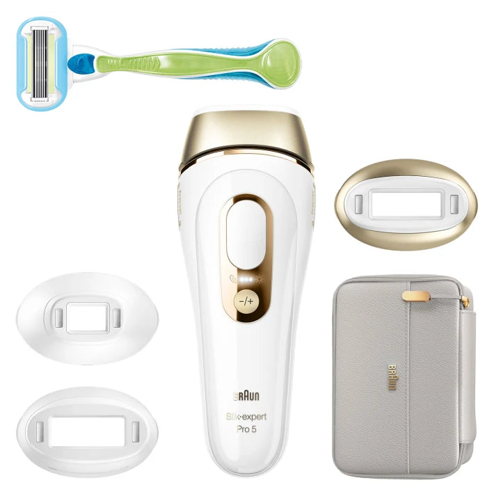 Braun IPL White And Gold – Advanced IPL Hair Removal System with Precision And Wide Heads Hair Removers