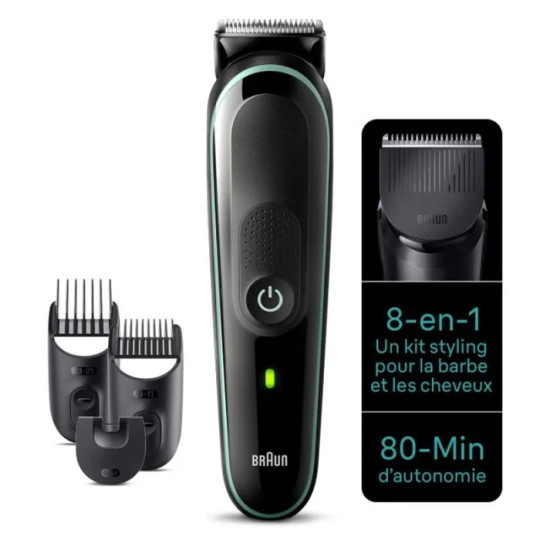 Braun  Multi Grooming Kit Black Violet Grey – 8-in-1 Beard  Hair And Body Trimmer Trimmers & Shavers