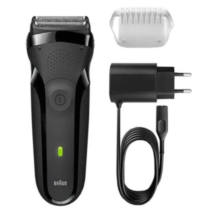 Braun Shaver 300 Black – Waterproof Electric Razor  Fast Charge And LED Display Trimmers & Shavers
