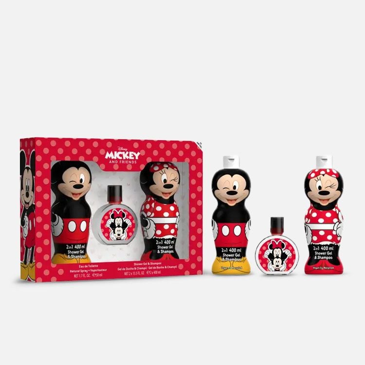 DISNEY Disney Mickey And Minnie Gift Set -Eau de Toilette 50ml  2 Shower Gels 400ml each Kids Perfume