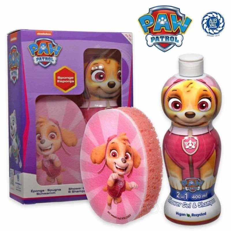 DISNEY Disney Paw Patrol Girl Gift Set -Shower Gel 400ml  Sponge Kids Perfume