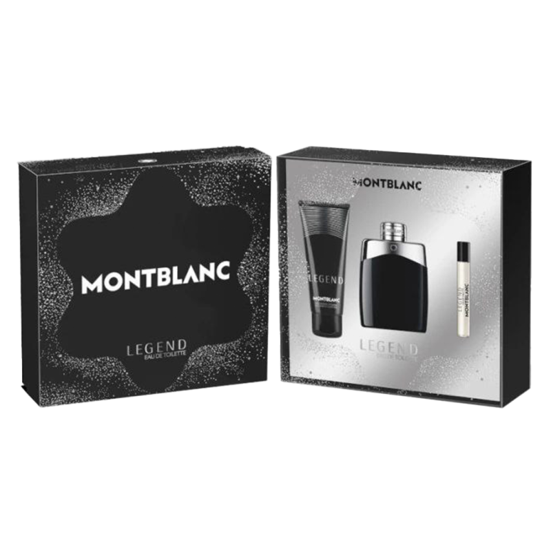 Mont Blanc Legend Gift Set -EDT 100ml  Mini 15ml  Shower Gel 100ml Men