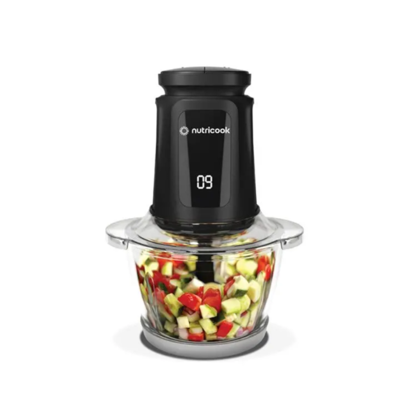 Nutricook Nutricook Choppi XL Glass Chopper and Mincer NC-CH1200 | 1.2L 500W Black Food Processors