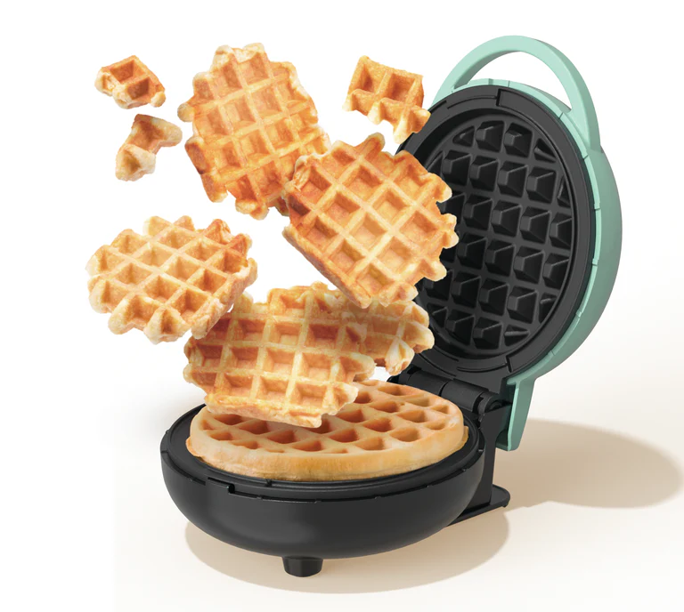 Nutricook Nutricook Mini Waffle Maker 350-400W Beige NC-WM100BG | Compact Waffle Iron Grills