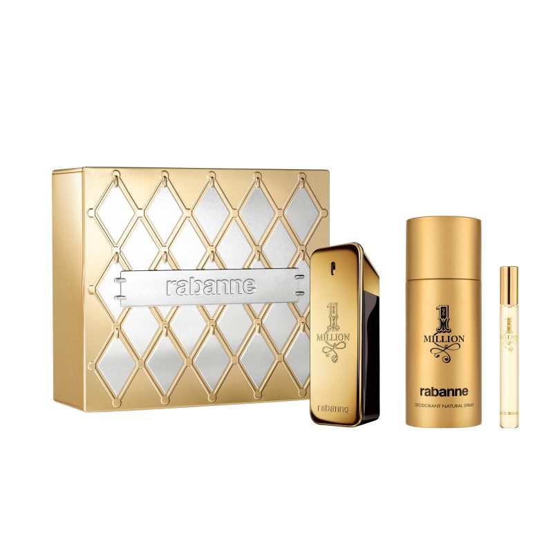 Paco Rabanne 1 Million Gift Set for Men -EDT 100ml  Mini 10ml  Deo Spray 150ml Men