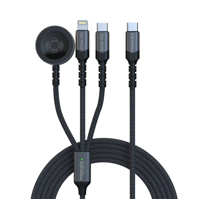 Promate Promate  5-In-1 Multi-Connector Cable For Charging And Data USB Hubs & Adapters