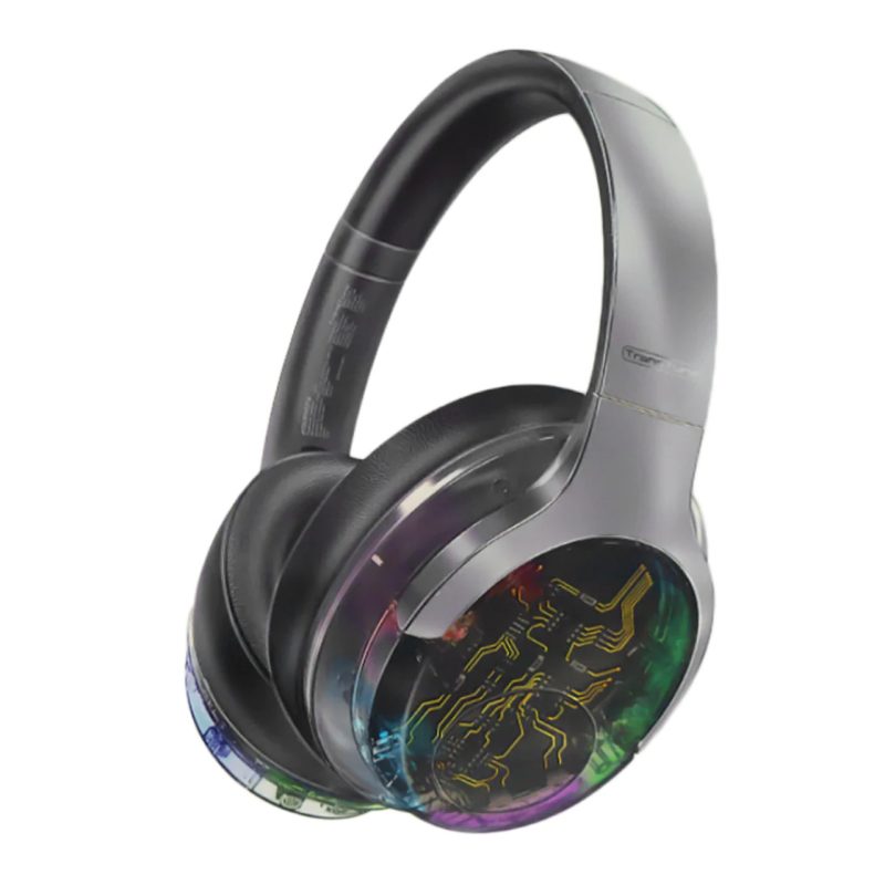 Promate Promate Active Noise Cancelling Hi-Fi Wireless Headphones Rgb Lights Wireless Earphones and headphone