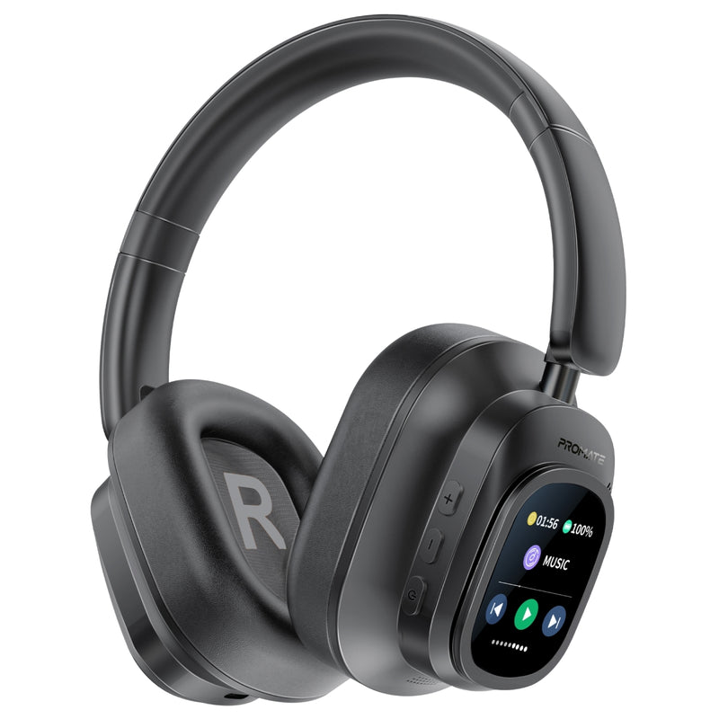 Promate Promate High-Definition Hybrid Anc  Magnetic Lcd Touch Screen Wireless Earphones and headphone