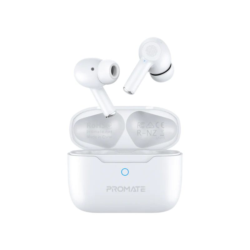 Promate Promate High-Definition Tws Earbuds With Intellitouch - White Wireless Earphones and headphone