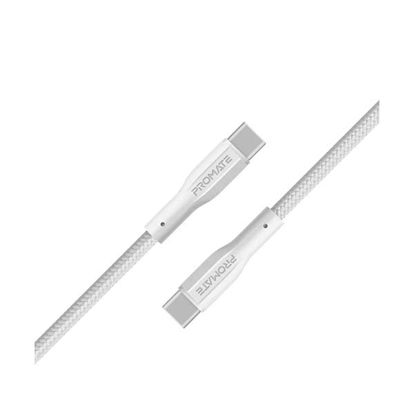 Promate Promate  High Tensile Strength Data AndCharge Usb-C Cable White USB Hubs & Adapters