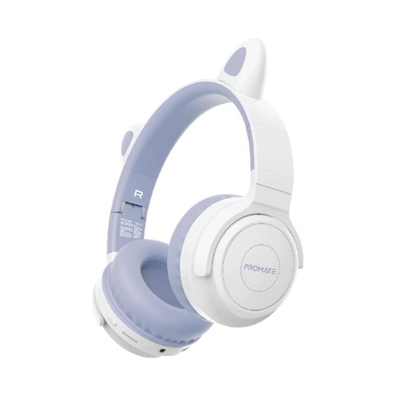 Promate Promate  Kidsafe Kawaii Style Wireless Kids Headset Lilac Wireless Earphones and headphone