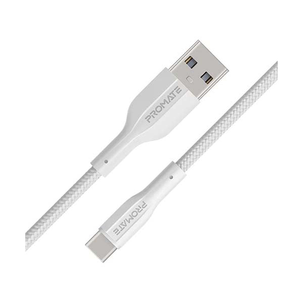 Promate Promate  Super Flexible Data And Charge Usb-C Cable - White USB Hubs & Adapters