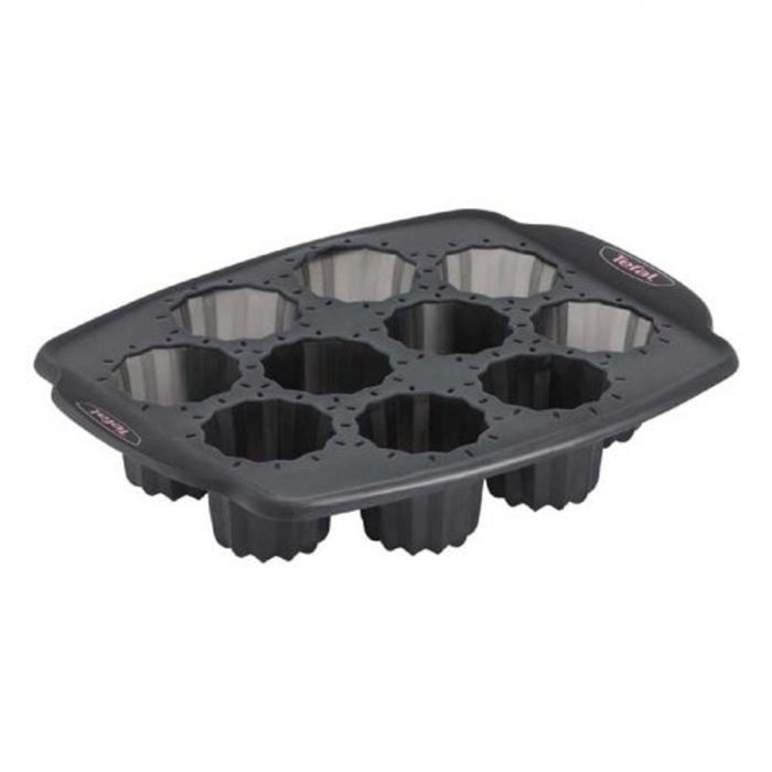 Tefal Tefal Crispybake Silicone Black Cannele Tray 29×21 cm Bakeware