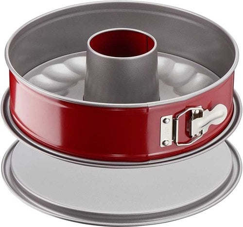 Tefal Tefal Delibake Savarin Springform Cake Tin 19 cm Steel Carbon Red J1642014 Bakeware