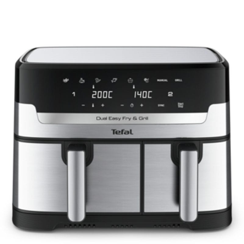 Tefal Tefal Dual Easy Fry & Grill EY905D10 – 8.3L 2700W | Dual Drawer Air Fryer Grill Grills